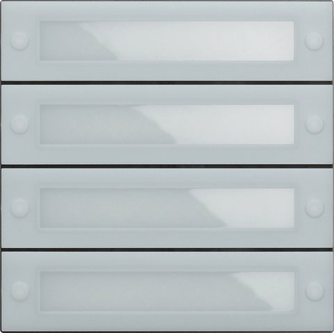 Gira System 106 call-button module, 4-gang with start-up buttons — 5539000