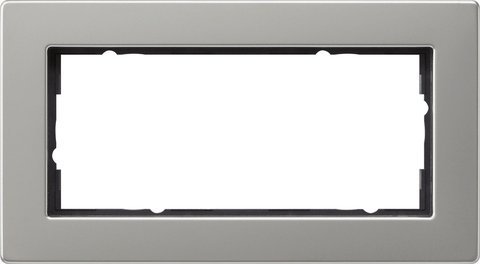 Gira E2 cover frame for flat installation stainless steel — 1002335
