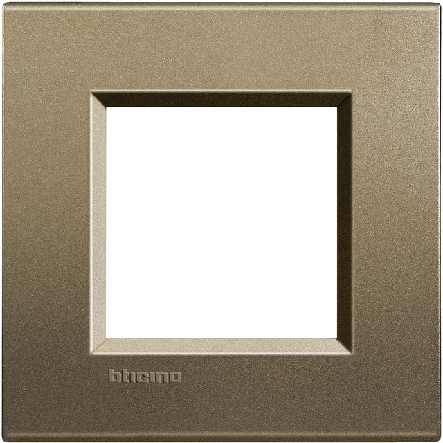 BTicino Square cover plate 2 modules - square — LNA4802SQ