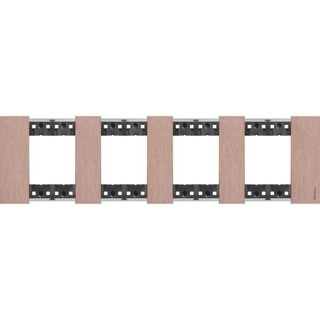 BTicino 2x4P 71mm Living Now plate — KA4802M4ZM