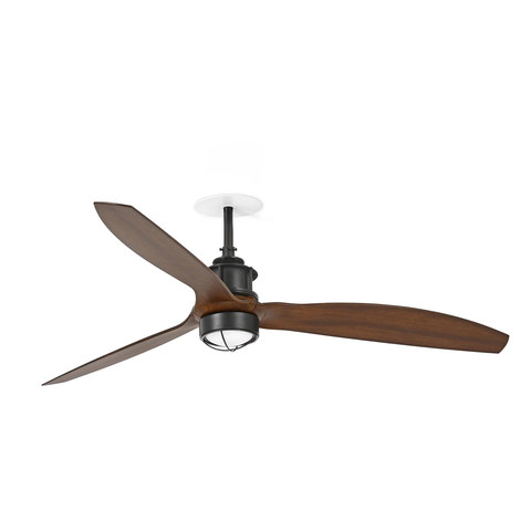 Faro Barcelona JUST FAN RECESSED M Black/walnut fan 3000K — manufacturer representative image