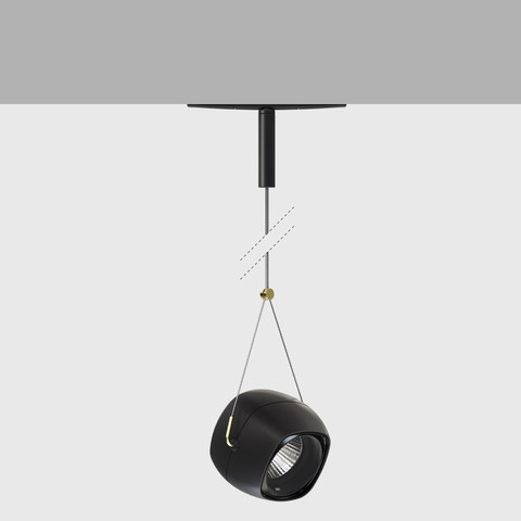 iGuzzini Newfo pendant for Superrail track Ø116 mm — 325F — manufacturer representative image