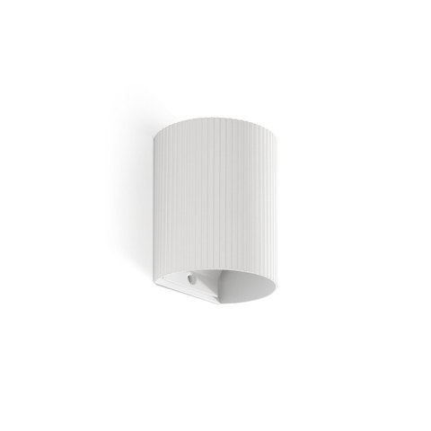 Faro Barcelona SOLE White round wall lamp fluted — manufacturer representative image