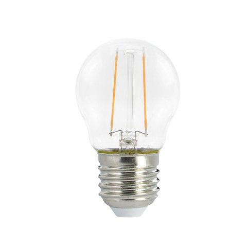 ACA Lighting LED FILAMENT G45 2,5W 2700K 360° 198-250V AC 250LM RA80 E27 2YEARS CLEAR 78X45mm — manufacturer representative image