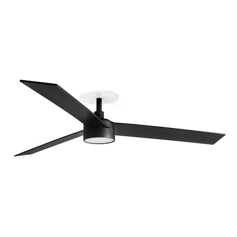 Faro Barcelona RUDDER RECESSED 3 L Black/walnut fan 20W SWT — manufacturer representative image