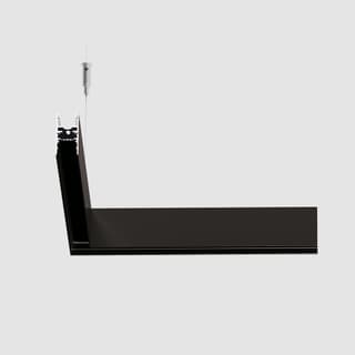 Artemide A.24 - Suspension Magnetic Track - 90° Angle (on same plane) - Black — AQ49204