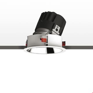 Artemide Everything 150 - Round - Trim - Adj - 19° - 3000K - White trim / Polished metal deflector — M261225