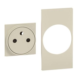 BTicino Cover + top for French-Belgium standard socket item K4142A — KM55F
