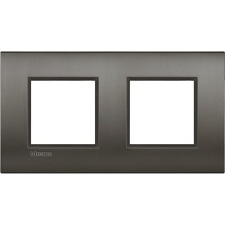 BTicino AIR cover plate 2x3P brushed Nickel — LNE4802M2NIS