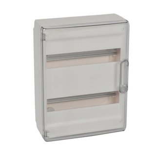 BTicino Wall mounted switchboard with box and transparent door, 24 modules — F305PT24