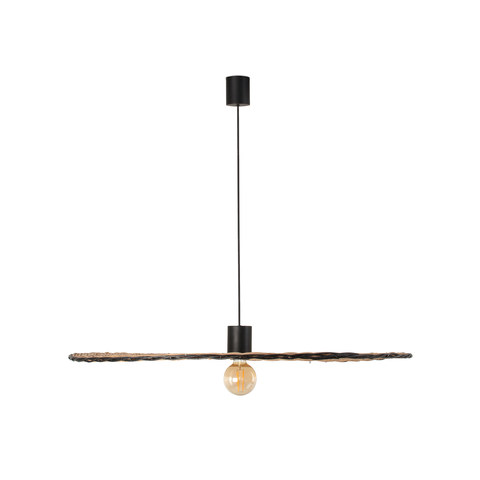 Faro Barcelona COSTAS 1000 Black/rattan pendant lamp — manufacturer representative image