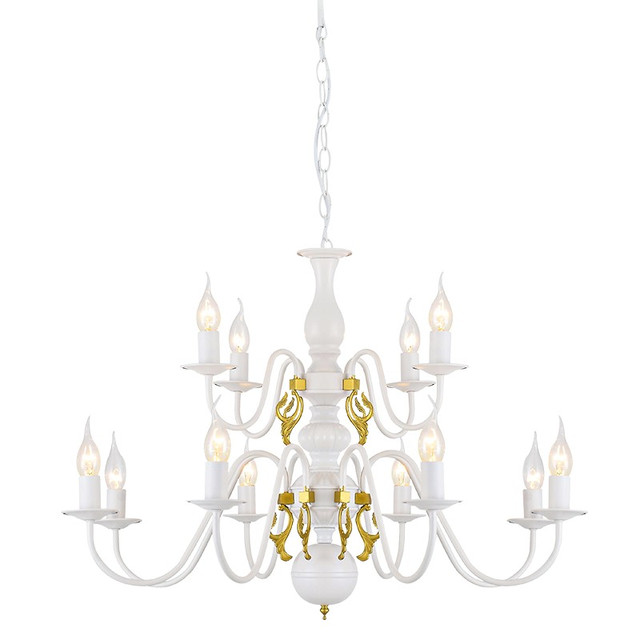 ACA Lighting NETTO PENDANT 12XE14 METAL PATINΑ GOLD Φ78ΧH160CM VELVET — DLA120012P