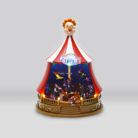 ACA Lighting LED XMAS CIRCUS WITH MOVEMENT MUSIC 3AA BATTERY OP(NOT INCLUDED) 4,5V 3,6W RGB 340*340*440MM — manufacturer representative image