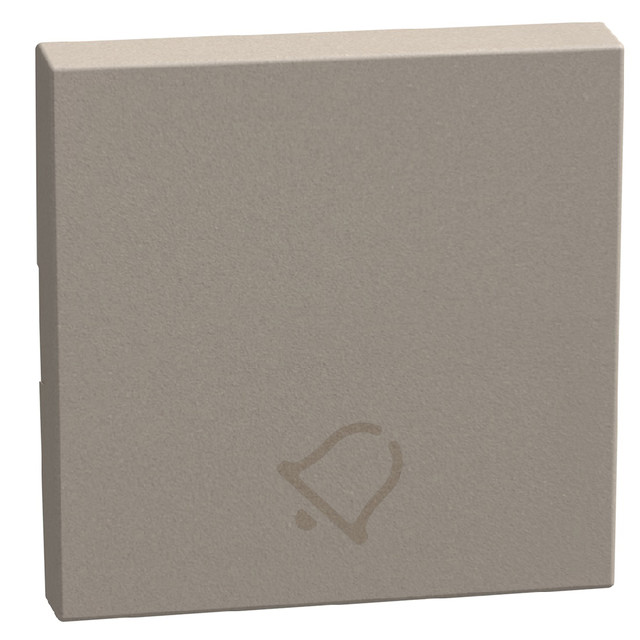 BTicino lightable key cover with bell symbol, 2 modules stone, rocker — YG4915DM2