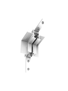 Zambelis 25134-W TRIMLESS VERTICAL INNER CORNER FOR 3MM MAGNETIC TRACK SANDY WHITE