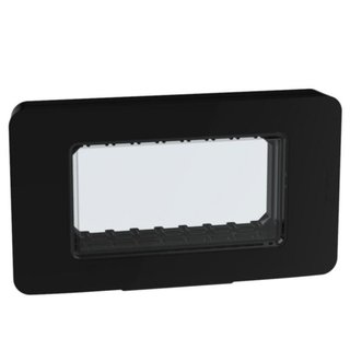 BTicino IP55 Cover plate - 4 modules - Black — 28604YD