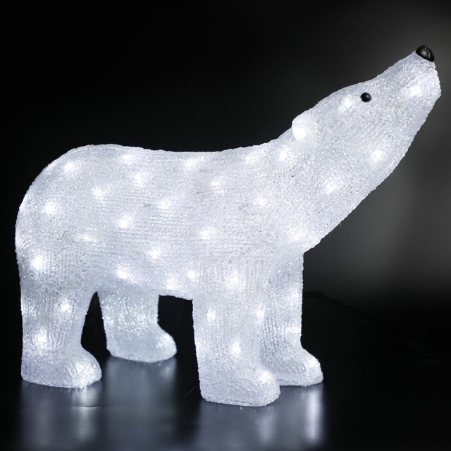 ACA Lighting ACRYLIC HEAD UP BEAR 120 LED CW IP44 55*17,5*37,5cm 30cm LEAD CABLE — X081202229