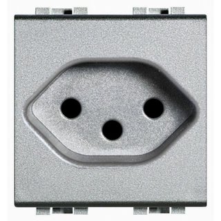 BTicino Socket 2P+T 10A 250 Vac - standard Switzerland type 15 — NT4164/13