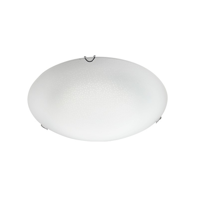 ACA Lighting WALL MOUNTED/CEILING 3XE27 WHITE GLASS MOTIVE+METAL Φ40ΧΗ12CM SCILLA — DL0840 — manufacturer representative image