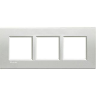 BTicino Square cover plate 2x3P 57mm silver — LNA4832M3AG