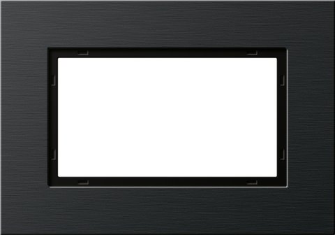 Gira Esprit cover frame black aluminium (anodised) aluminium black (anodised) — 1001126