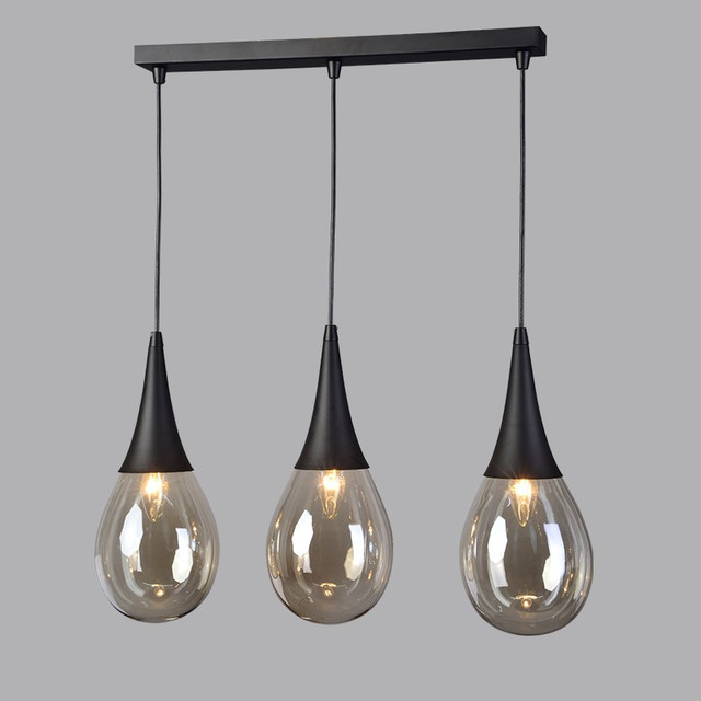 ACA Lighting PENDANT GLASS 3XE14 AMBER BALLS ATENA — OD53423SBK