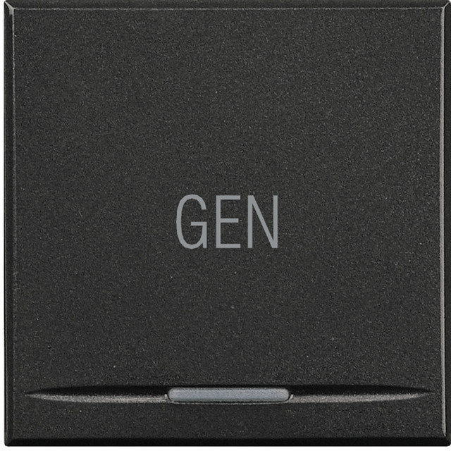 BTicino Key cover for 1 function with illuminated lens with screen printing symbol 'GEN' — HS4915/2AC