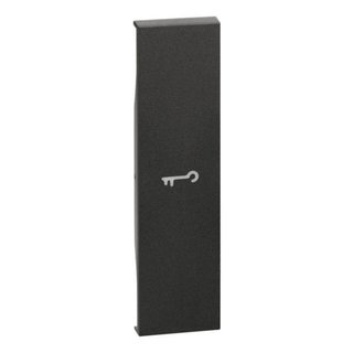 BTicino Lightable cover with key symbol - 1 module - Black — KG01F