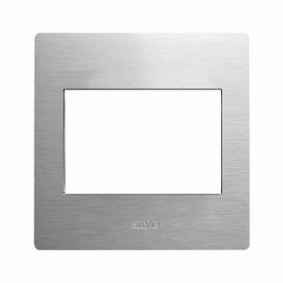 AVE FRONT PLATE 98X98 NAT.BRUSH ALU. 3M — 44PAQK3ALS
