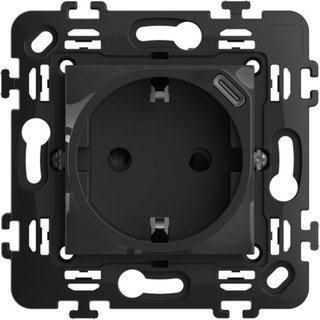 BTicino German standard electric socket with integrated type C USB charger — RG4141USB