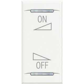 BTicino Key cover for 2 functions with illuminated lens - with screen printing symbol 'ON OFF setting' — HD4911AI