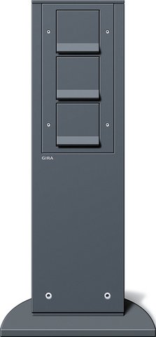 Gira energy profile height 491 mm anthracite 3 SCHUKO socket outlets — 134128