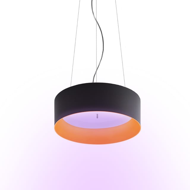 Artemide Tagora Suspension 570 - Pure Integralis - Direct Emission - APP Compatible - Black/Orange — M249311IN2APP