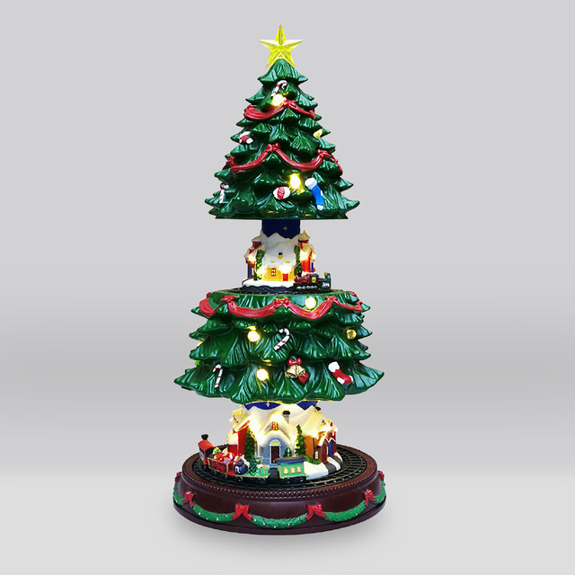 ACA Lighting LED XMAS TREE WITH MOVEMENT WW 3AA BATTERIES(NOT INCLUDED) 4,5V 3,6W ADAPTOR INCLUDED 245*245*490MM — XCVTREE1