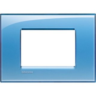 BTicino Square cover plate 3 modules - blue deep — LNA4803AD