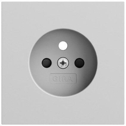 Gira Cover for socket outlet with earth pin 16 A 250 V~ and increased contact protection (Safety Plus) grey matt (lacquered) System 70 — 494576