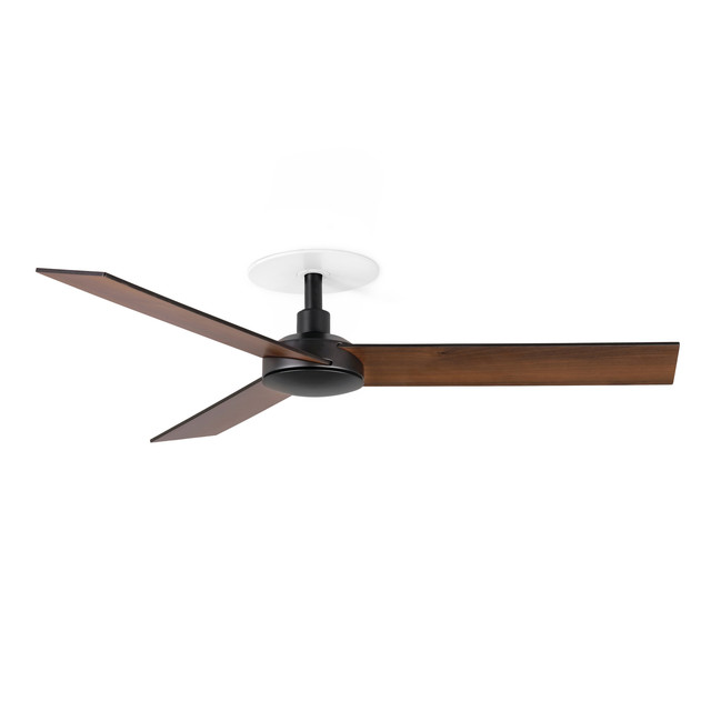 Faro Barcelona RUDDER RECESSED S Ceiling fan black/walnut — 34296R