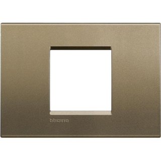 BTicino Square cover plate 2 modules centred - square — LNA4819SQ