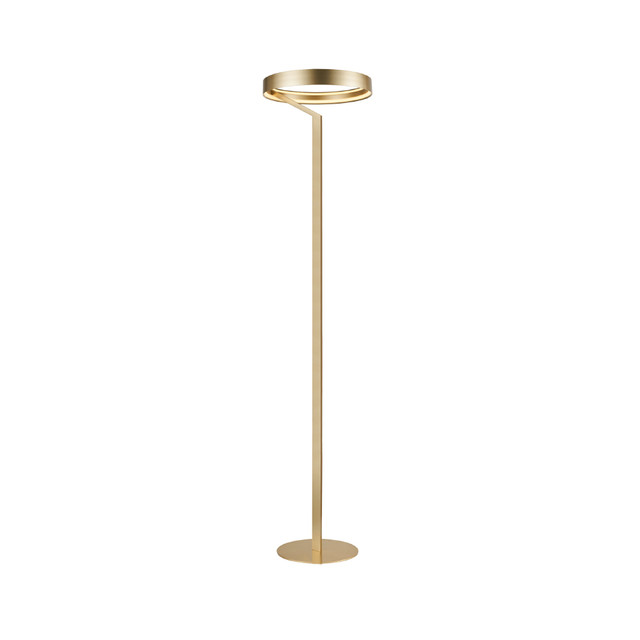 ACA Lighting ROLLIE-FLOOR LAMP PAINTING GOLD ALUMINIUM LED SMD 43W DIMMABLE 2700K 2150LM IP20 385X1700MM — CNF43GDIM