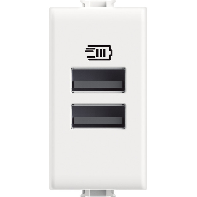 BTicino USB charger with 2 type A ports - 15W — AM4191AA