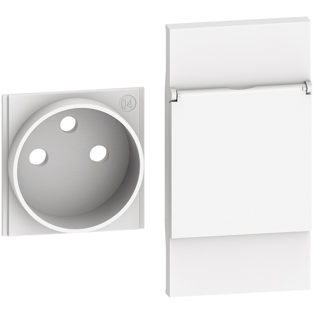 BTicino Covers with flap + top for French-Belgium standard socket item K4142A — KW55P