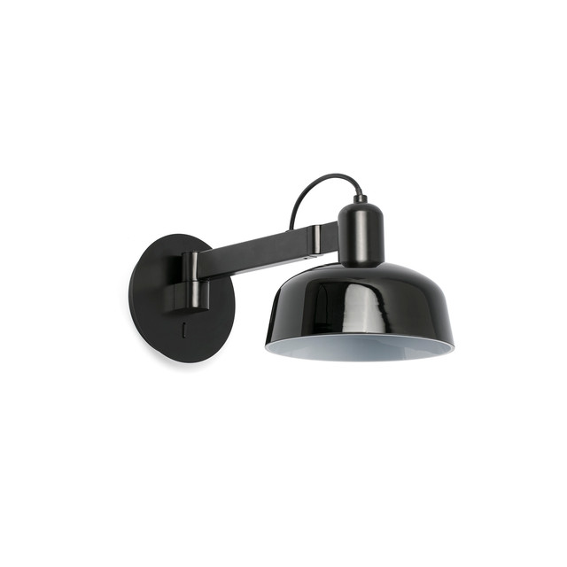 Faro Barcelona TATAWIN Black glass wall lamp arm — 20342-117 — manufacturer representative image