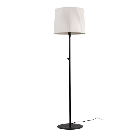 Faro Barcelona SAMBA Black/ribbon beige floor lamp — manufacturer representative image