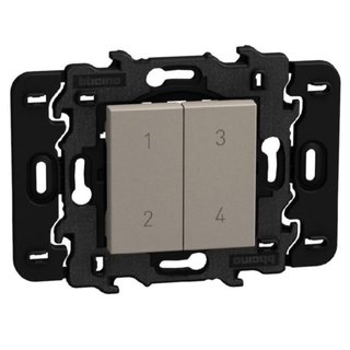BTicino Wireless 4 scenarios control. No battery - 2 modules - stone — YG4575CWG