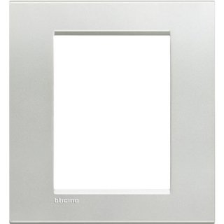 BTicino Square cover plate 3+3 modules - silver — LNA4826AG