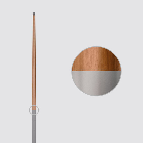 iGuzzini Conical wooden pole with square base — X919 — manufacturer representative image