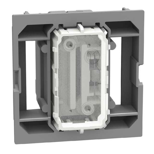 BTicino 4-way switch 1P 10AX 2 modules, neutral, rocker, lightable, screw & plate terminals — Y4054M2
