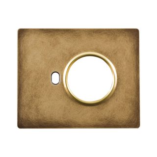 AVE NEW STYLE S44 ALUMINUM PLATE, ANTIQUE BRONZE COLOUR – 1 SCHUKO SOCKET + 1 CONTROL – 3 MOD. — 44PANQ902BAN
