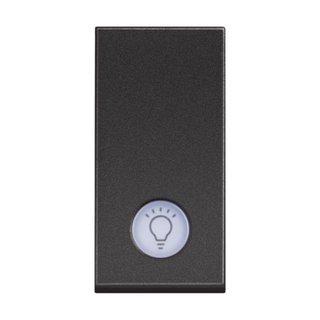 BTicino One-way switch 1P 10 AX - 250 Vac - lightable - lamp symbol — RG4001LA