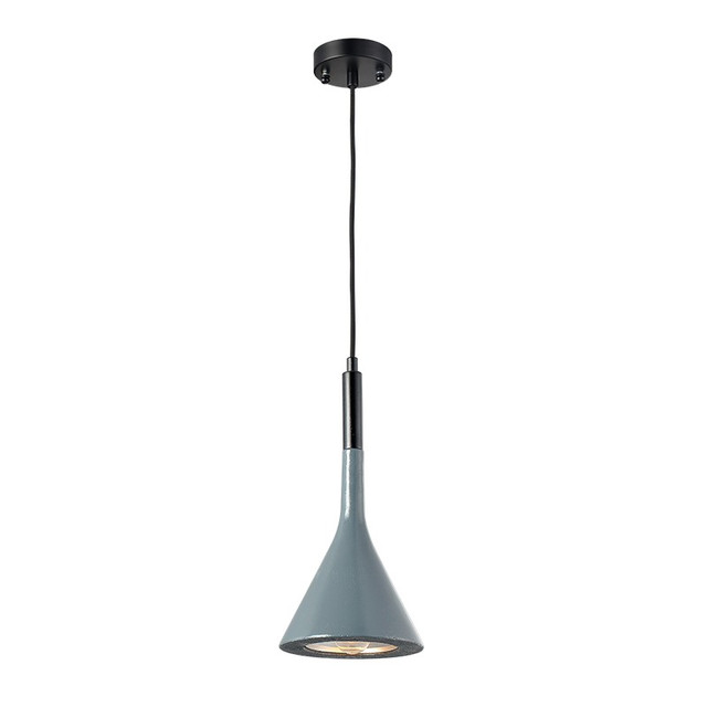 ACA Lighting NETTO PENDANT 1XE14 CEMENT GREY+ BLACK WOOD Φ17,5ΧΗ120CM EVEREST — V36174GY